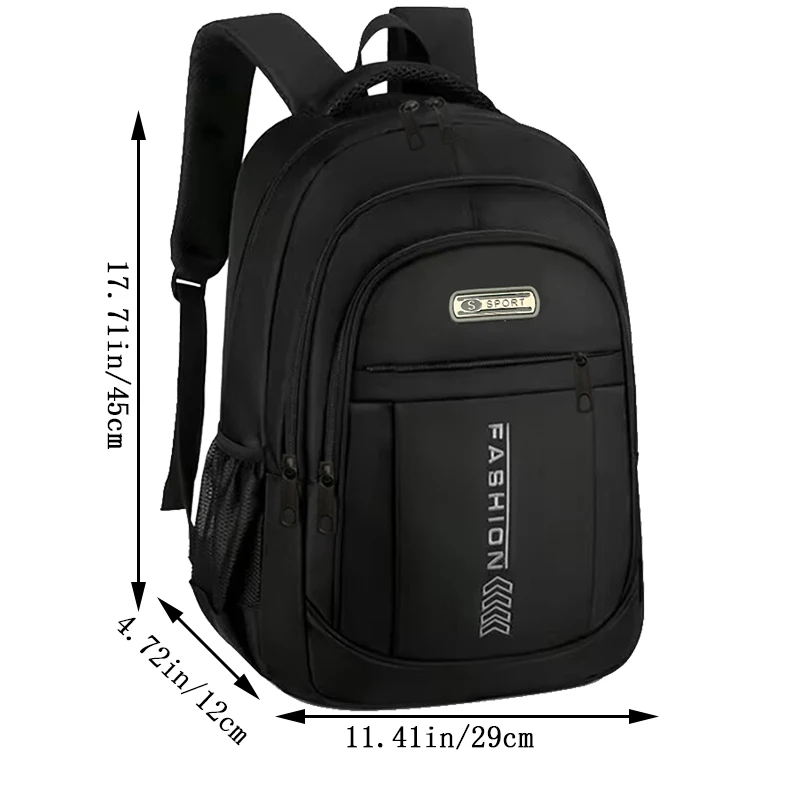 Unisex backpack for commute and travel, large capacity multi-pocket laptop bag, durable daypack for work and school