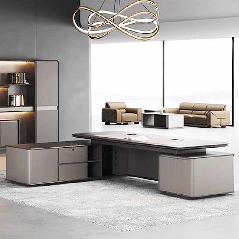 

The desk is simple and atmospheric office tables and chairs, with a modern sense of advanced. The desk of the chairperson and pr