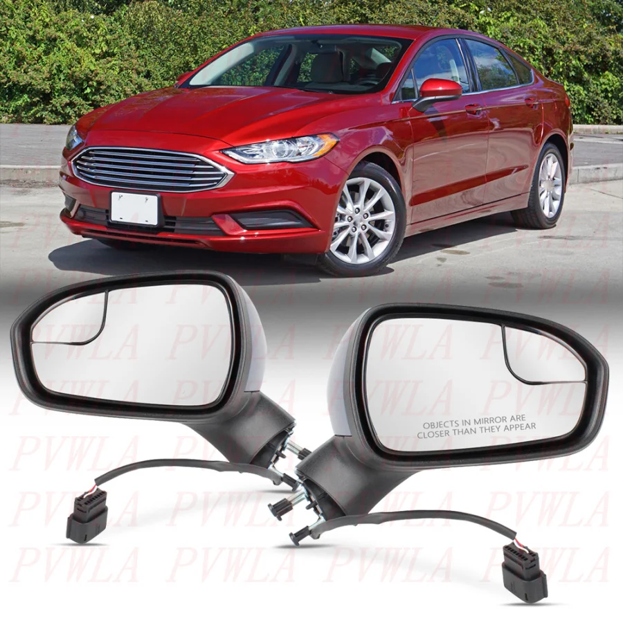 

For Ford Fusion 2016 2017 2018 2019 2020 2021 2022 Car accessories 3 Pin Paintable Mirror Assembly With Power Adjust