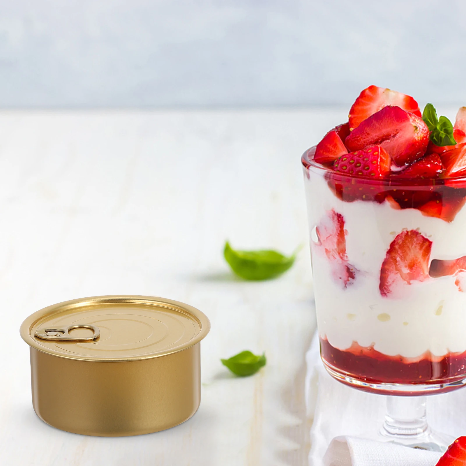 

5 Sets Easy Open Aluminum Cans Dog Food Container Cat Treat Jar Canister Organizer Seal Storage Tea Metal Pop Lids Cake Storage