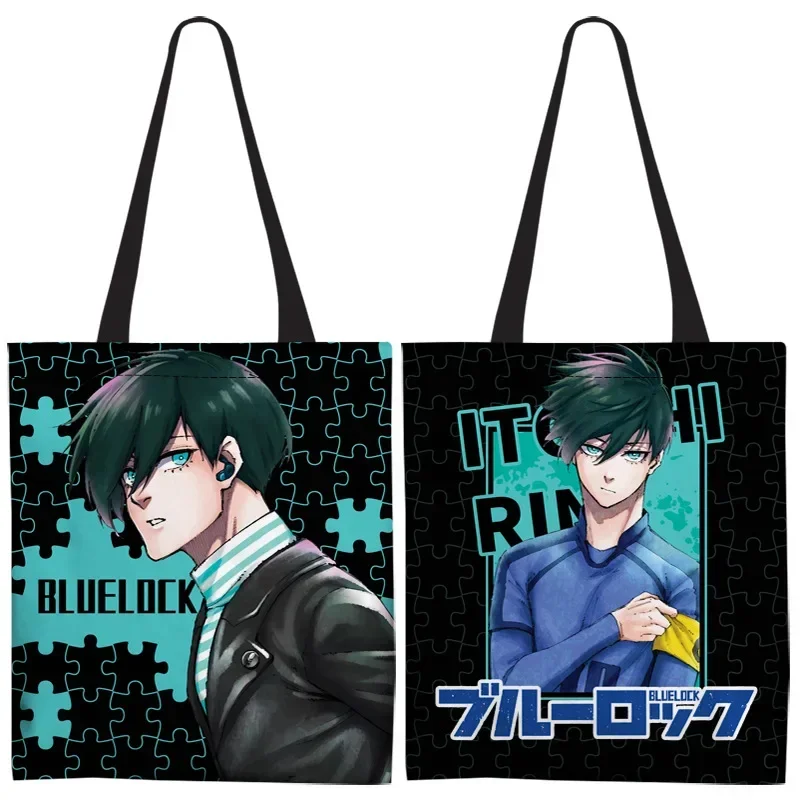 

Anime BLUE LOCK Cos Isagi Yoichi Chigiri Hyoma Seishiro Nagi Rin Itoshi Etc. Double Sided Print 2025 Shoulder Canvas Bag Gift