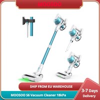 MOOSOO S6 Cordless Stick Vacuum Cleaner 18kPa Strong Suction 40min Runtime 1L Dust Cup, Type-C Charging, 5-Stage HEPA Filtration