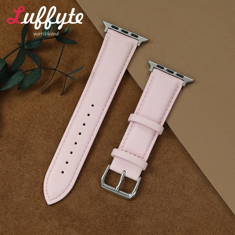 

Casual Wrist Belt for Apple Watch 49/46/45/44/42/41/40/38mm PU Leather Wristwatch Band for Iwatch Series 1-10 SE Ultra 2 Strap