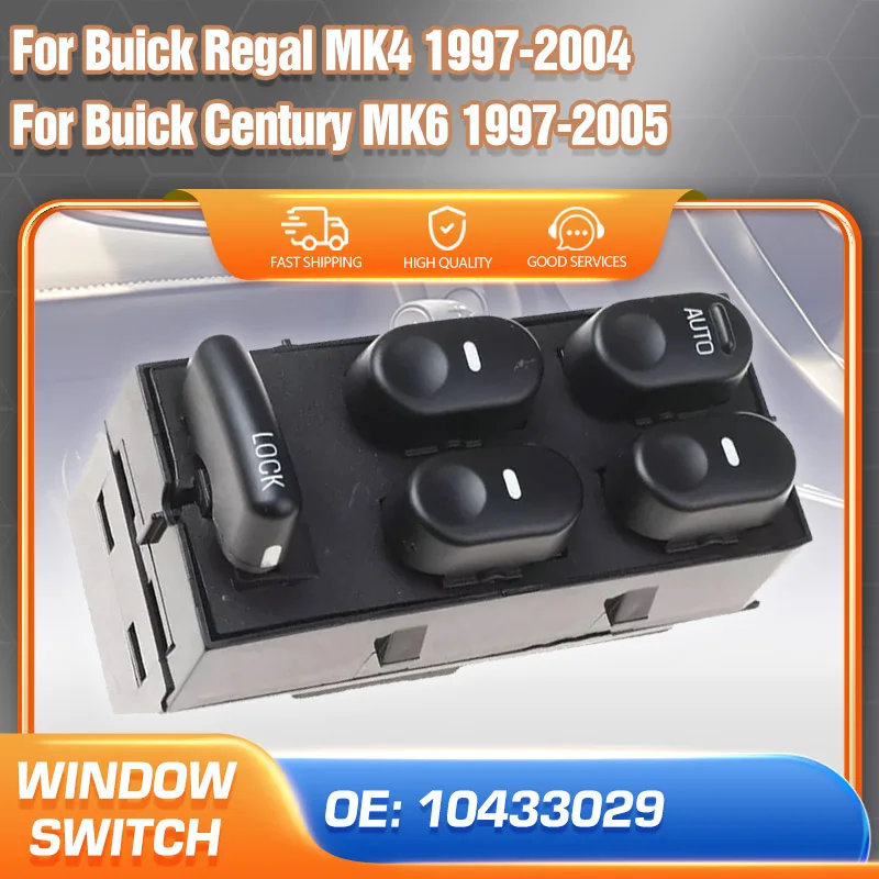 

Power Window Control Switch Button For Buick Regal MK4 Buick Century MK6 1997 1998 1999 2000 2001 2002 2003 2004 2005 10433029