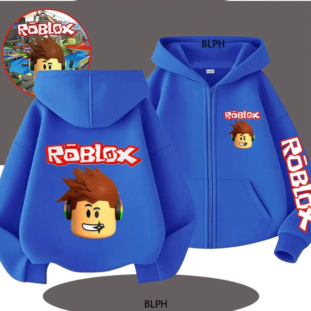 

Cute Roblox-Inspired Kids Hoodie with Cool Hair and Headphones Design for Boys/Girls