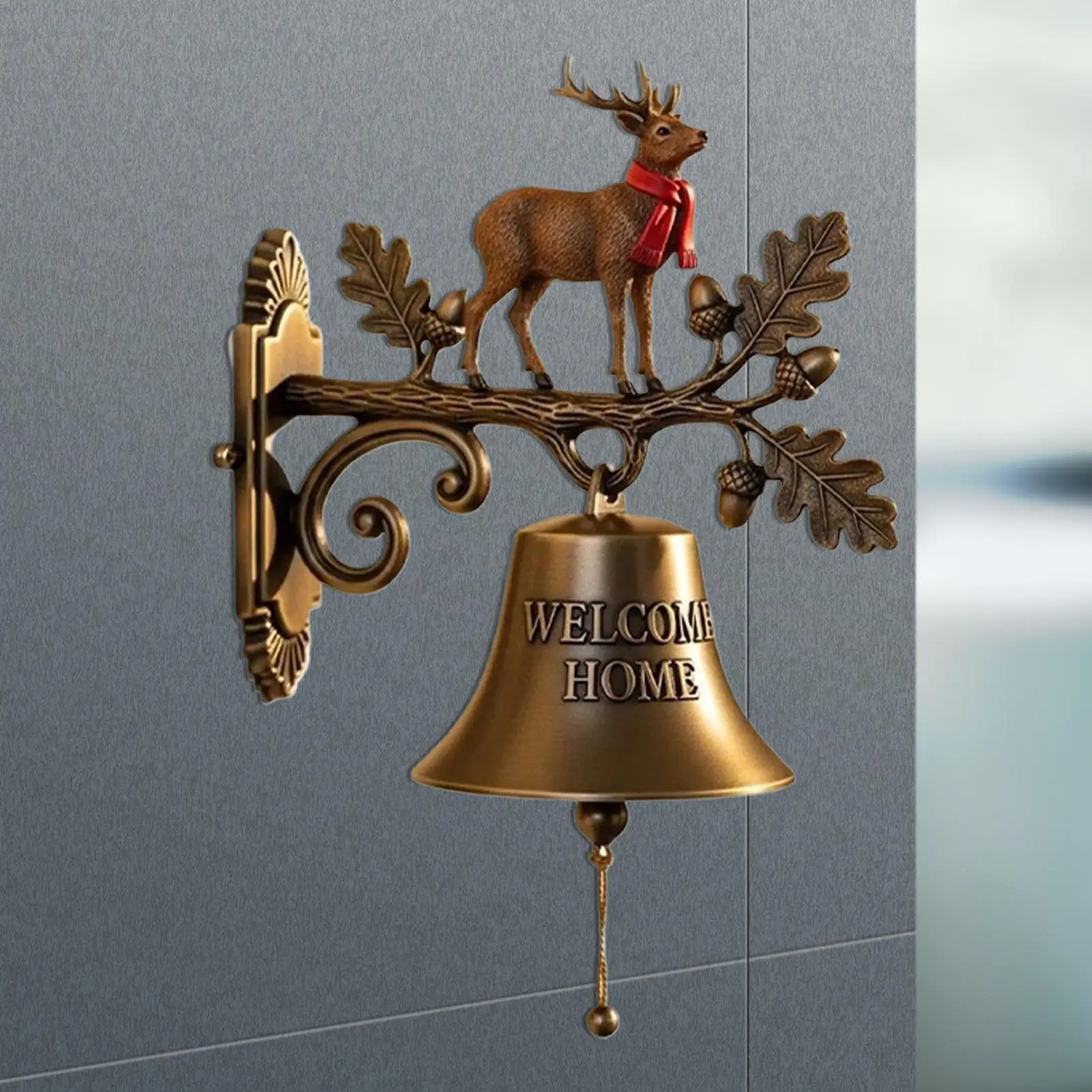 جرس عيد الميلاد ترحيب جرس الباب سانتا كلوز الرنة ثلج خمر جرس الباب ديكور لساحة داخلي في الهواء الطلق حديقة المنزل عطلة #2