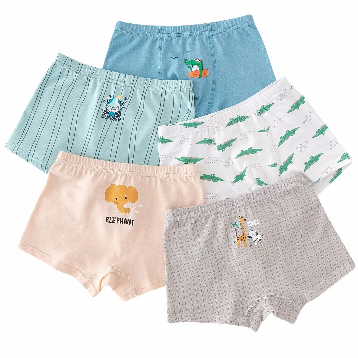 Children's underwear cotton boys and teenagers boxer shorts boxer shorts 5-pack
