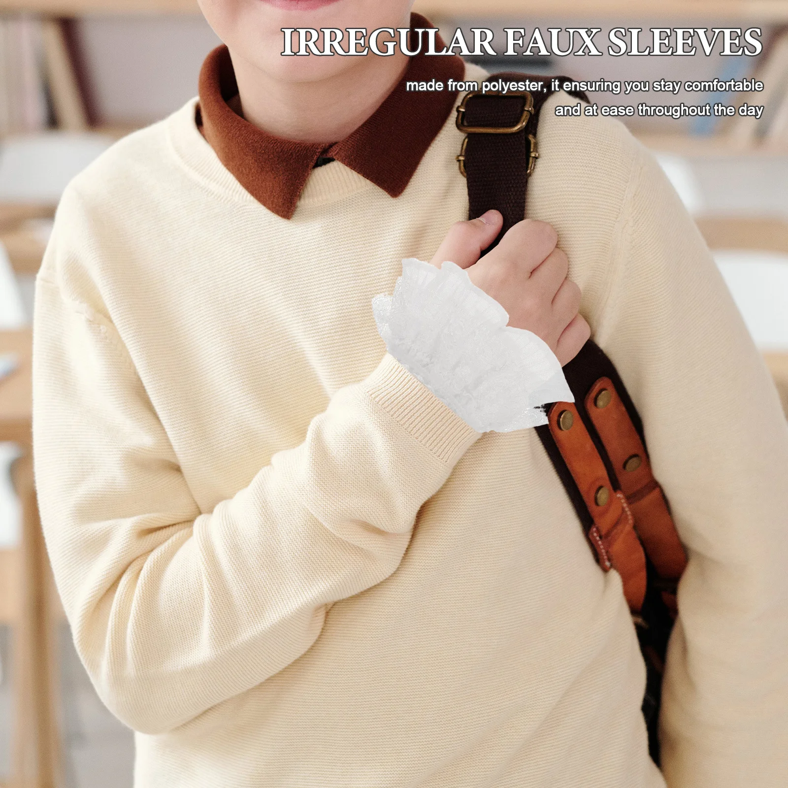 2 Stuks 1 Paar Bloemen Nep Afneembare Kostuum Pols Manchet Voor Vrouwen Polyester Mouw Accessoire Banket Party Decor Mode manchet