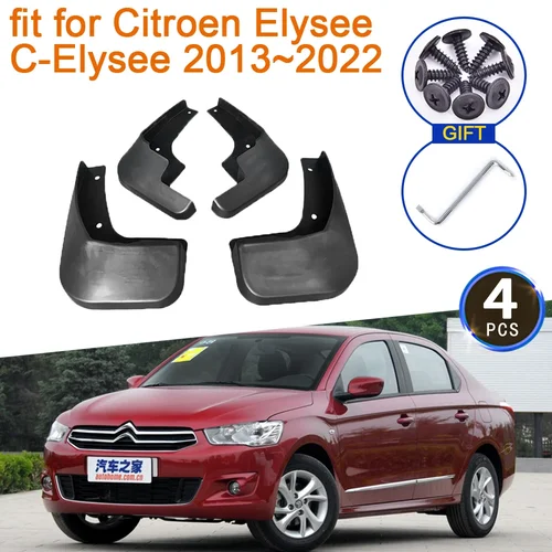 Guardabarros para Citroen Elysee c-elysee 2013 ~ 2022 accesorios 2014 2015 2016 2017 2018 2019 2020 2021 guardabarros guardabarros