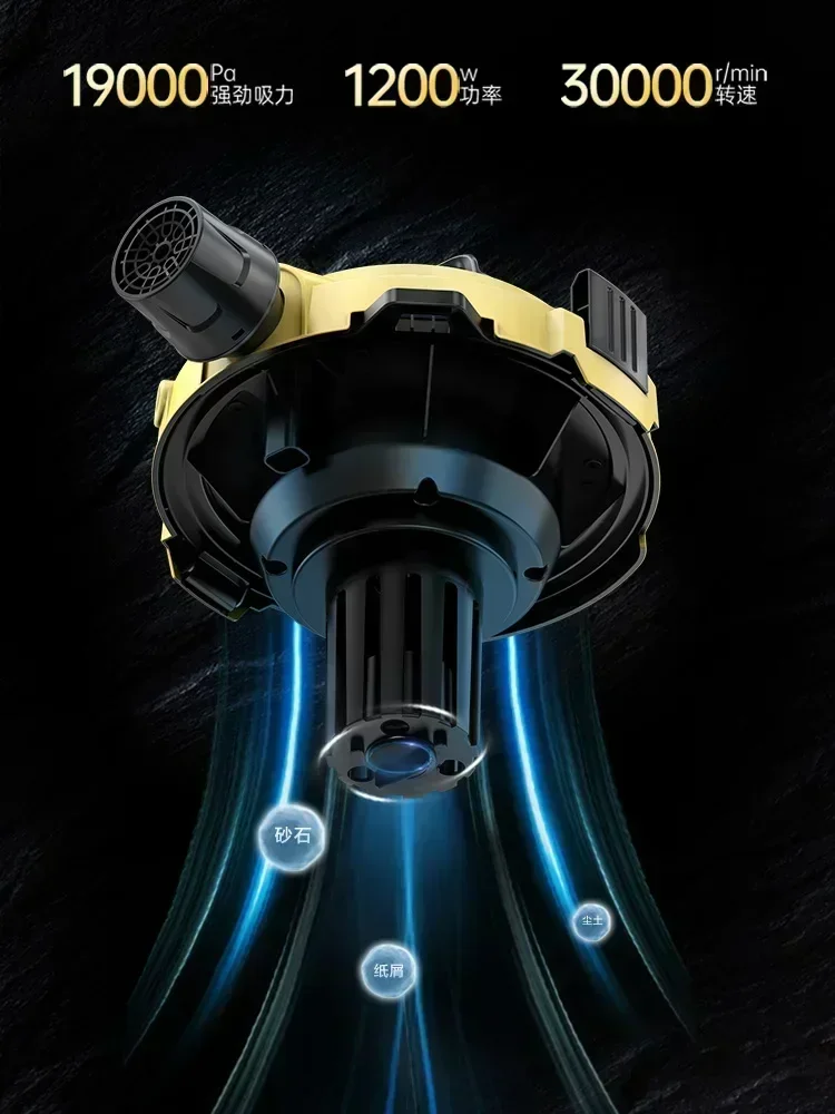 High-power small household industrial handheld bucket vacuum cleaner dry and wet decoration three-purpose vacuum cleaner 220V