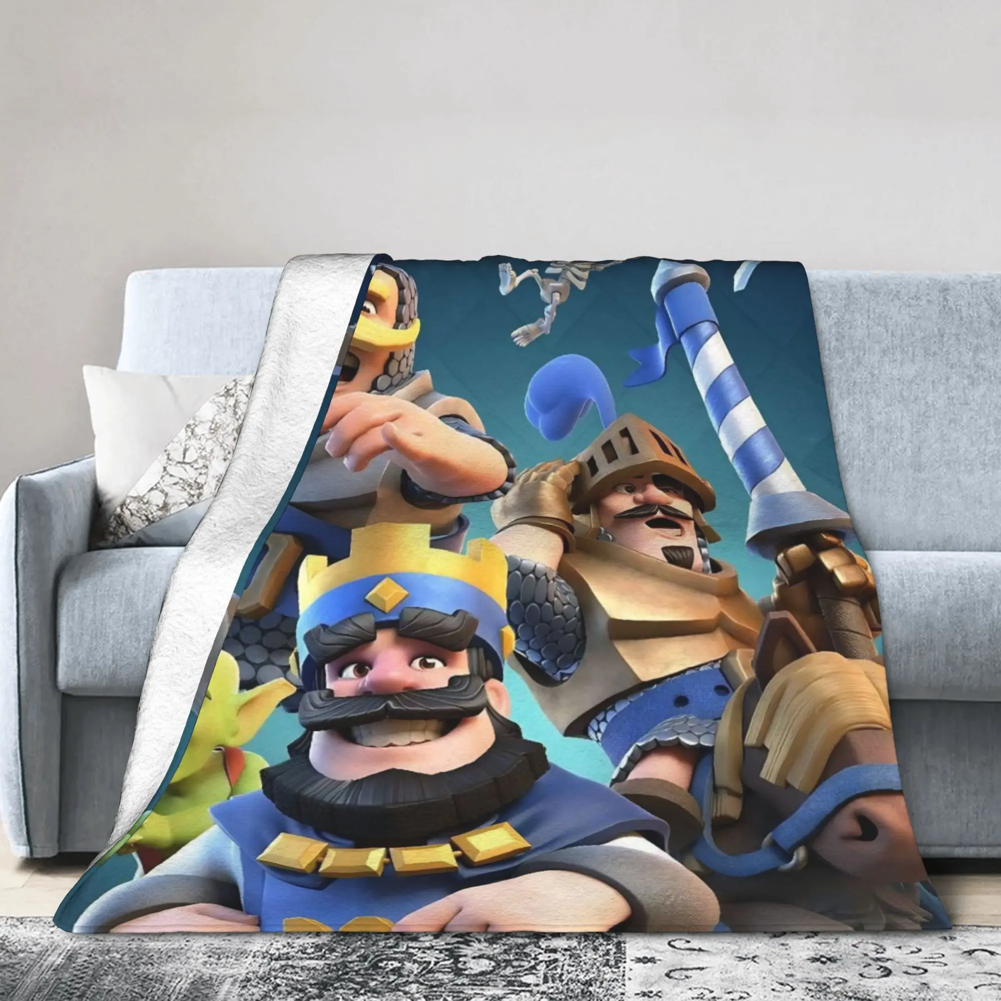 Clashs Royales عفريت البطانيات الصوف طباعة تنفس سوبر لينة رمي بطانية للفراش سيارة لحاف #3