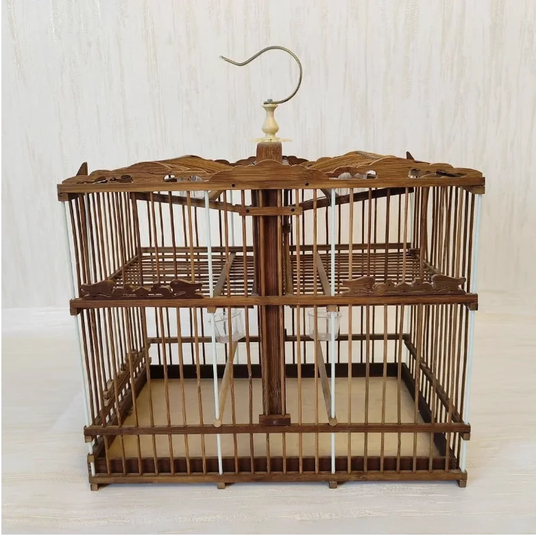 The purple bamboo beat cage   step  thrush bird  embroider eye  keep  acacia  sparrow