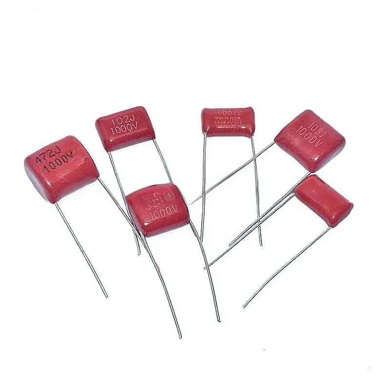 Condensador de película de polipropileno 20 piezas CBB 1000V condensador CBB de alto voltaje 102/222/332/472/103J 1/2.2/3.3.4.7/10NF 1KV