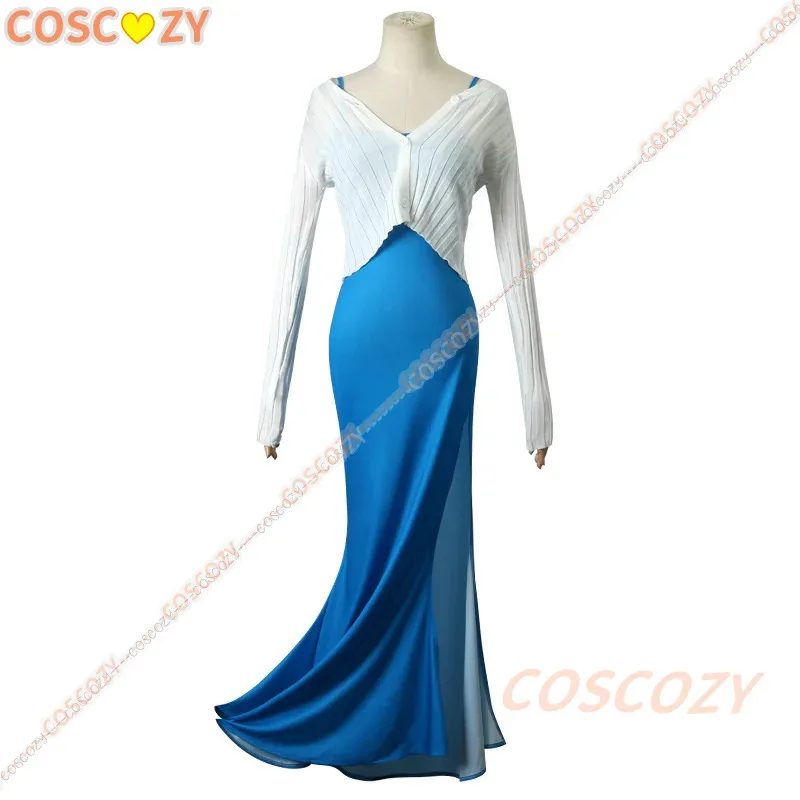 

qq681Game Genshin Impact костюмы синее женское элегантное женское длинное платье для дня рождения косплей Shenhe юбка