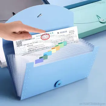 Duża pojemność 13-kieszeniowa warstwa rozszerzająca teczka z portfelem teczka na dokumenty rachunki papierowe faktura przechowywanie pokwitowań torba na organy etui biurowe