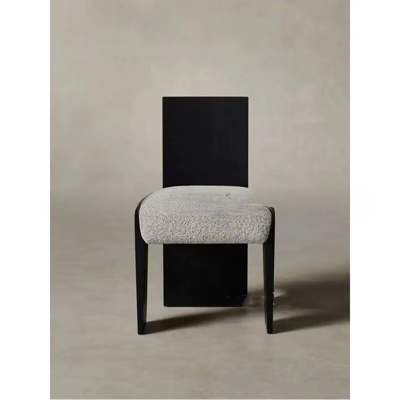 

Solid wood dining chair home modern minimalist designer creative backrest chair wabi sandy wind medieval desk stool