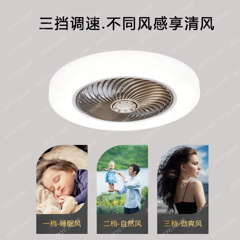Ultra thin bedroom fan light LED ceiling fan light