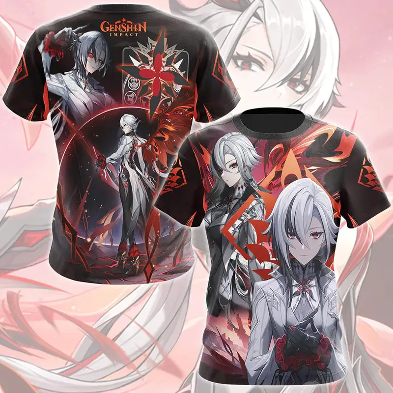 Genshin Impact Raiden Shogun Video Game All Over Printed T-shirt For Men/Women 3D Unisex Street Harajuku Short Sleeve O-neck Tee