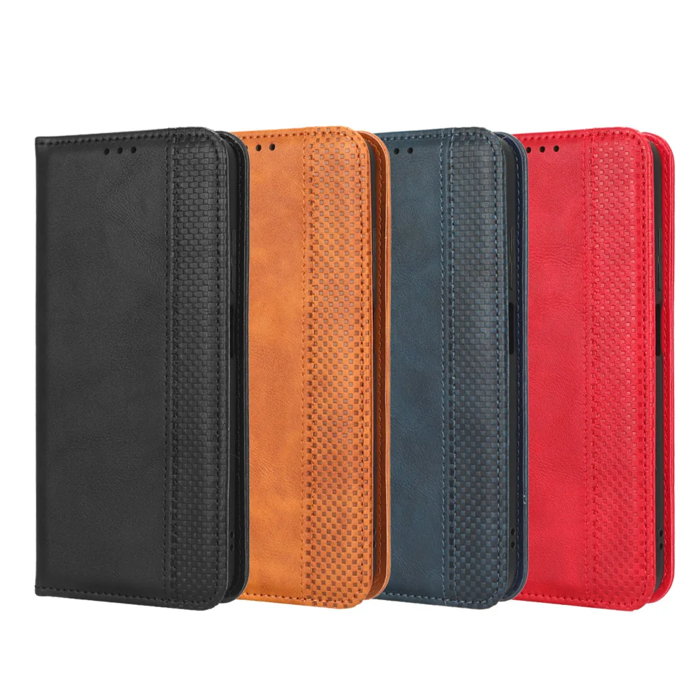 Flip estilo retro couro fecho magnético capa de telefone para xiaomi poco m5 carteira prevenção queda caso telefone para xiaomi pocom5