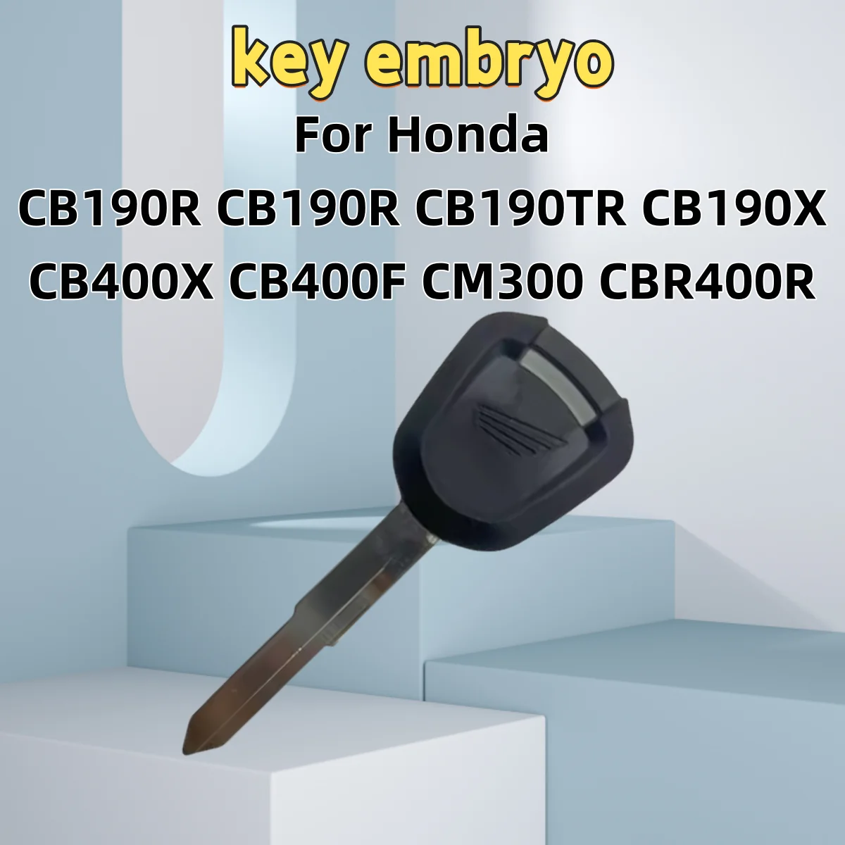 For Honda  CB190R CB190R CB190TR CB190X CB400X CB400F CM300 CBR400 motorcycle key blanks Blank Key Motorcycle Replace Uncut Keys