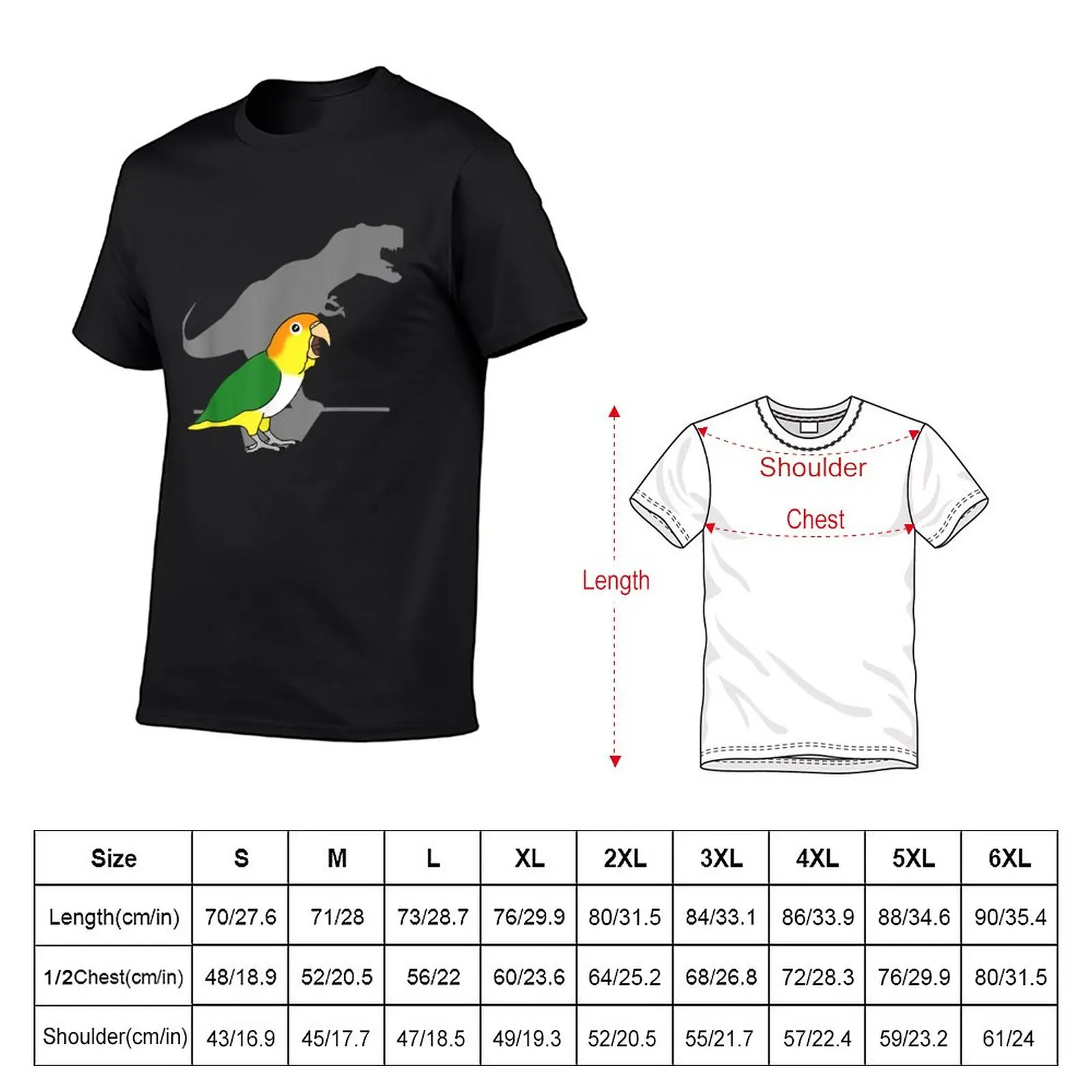 New White bellied caique T-rex birb memes dinosaur parrot T-Shirt T-Shirt tops blank t shirts plain white t shirts men