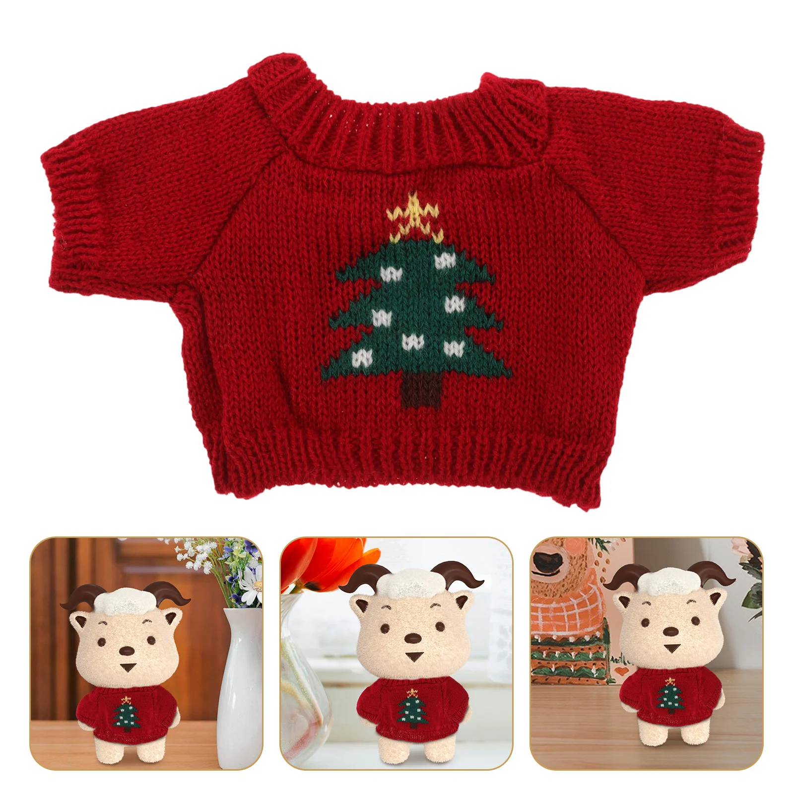 Toy Bear Sweater Lovely Costume Wear-resistant Supply for Children Clothes Decorative Christmas Stuffed Animals