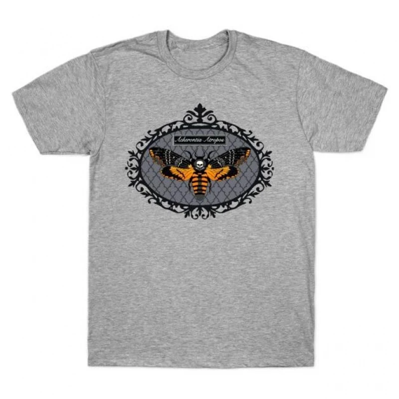 

Death's Head HawkMoth Framed Silence of the lambs Horror movie Hannibal Gift t shirt Dr Lecter Scary Cannibal Graphic Clothes