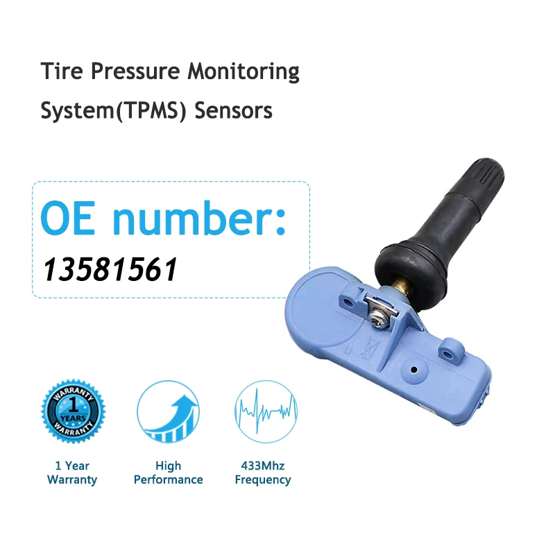 4PCS 433MHz Tire Pressure Sensor TPMS For Cadillac CTS Escalade SRX Chevrolet Aveo Cruze Malibu Tahoe GMC 13581561 20922901