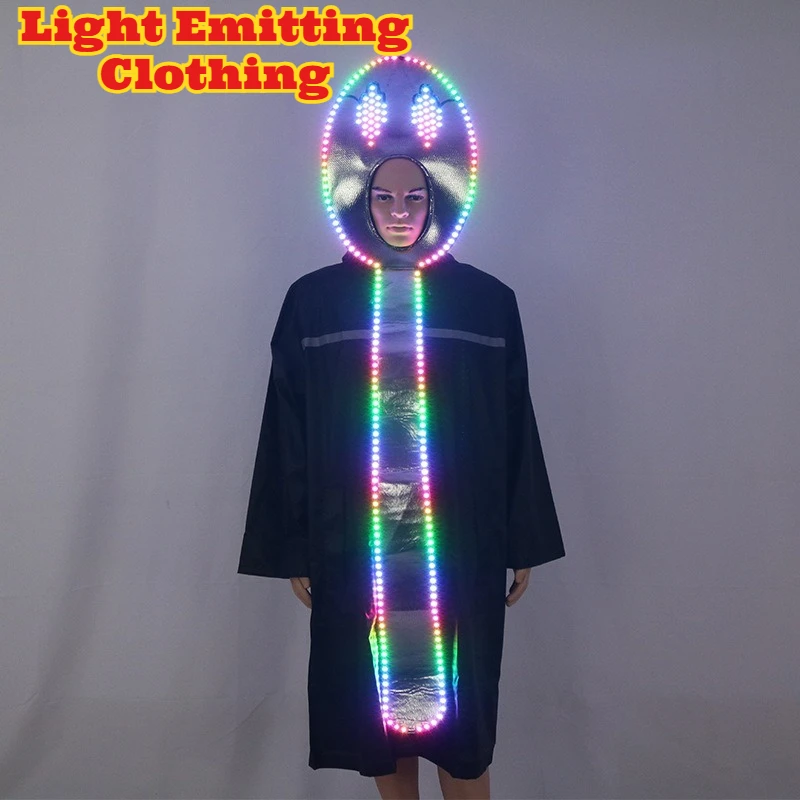 هالوين زوجين مضحك LED ازياء الرجال النساء حفلة تنكرية الكرة مرحلة الأداء تأثيري توهج الظلام وتتسابق ملابس الحفلات جديد #1