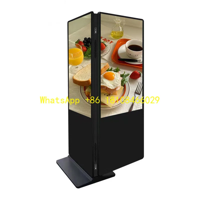 شاشة Windows Elevator عالية السطوع رفيعة للغاية مقاس 43 بوصة تعمل باللمس على الوجهين ونظام Android LCD لافتات رقمية في العقارات