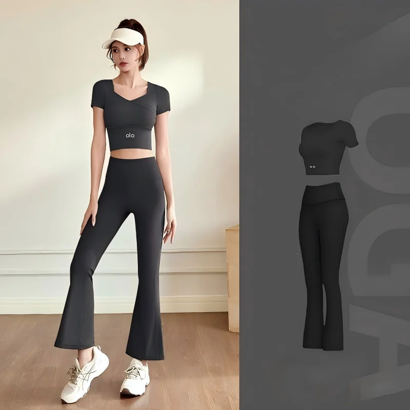 conjunto-de-yoga-com-camiseta-de-manga-curta-de-alta-elasticidade-ajuste-slim-esportivo-e-modelador-top-de-fitness-para-atividades-ao-ar-livre-alta-qualidade