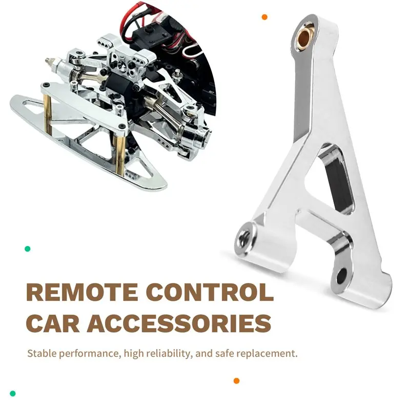 X18A-para MJX 1/14 escala RC coche actualización Kit de brazo oscilante superior trasero-accesorios plateados para modelos 14301/14302 14303 14304