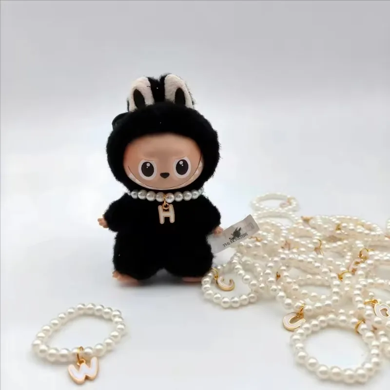 

Mini Labubu Pendant Accessories Letter Pearl Necklace For Labubu V4 Pin For Love Clothes Labubu Series Doll Clothes Accessories