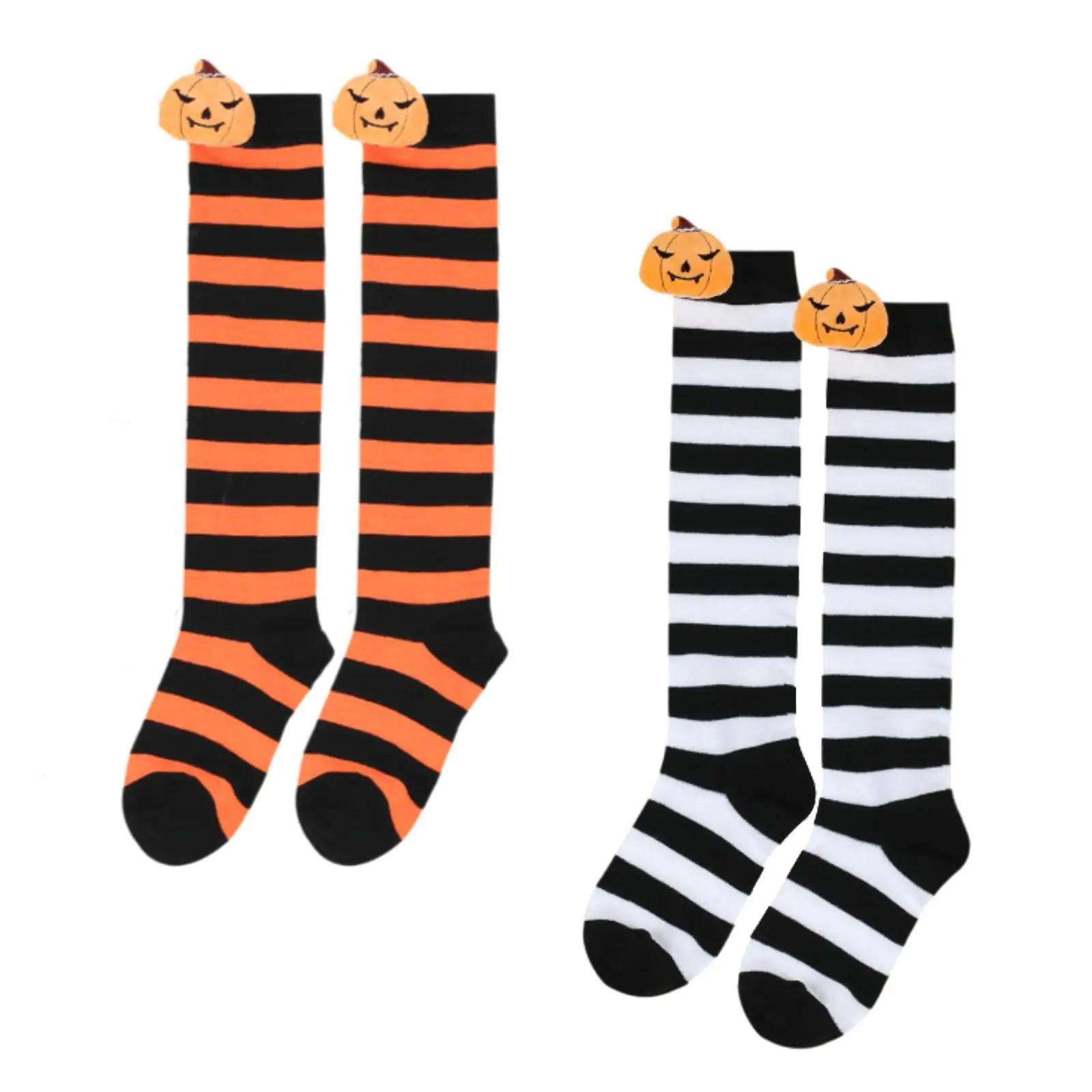 Halloween Socks for Kids Portable Stripped Socks for Cosplay Themed Party Street