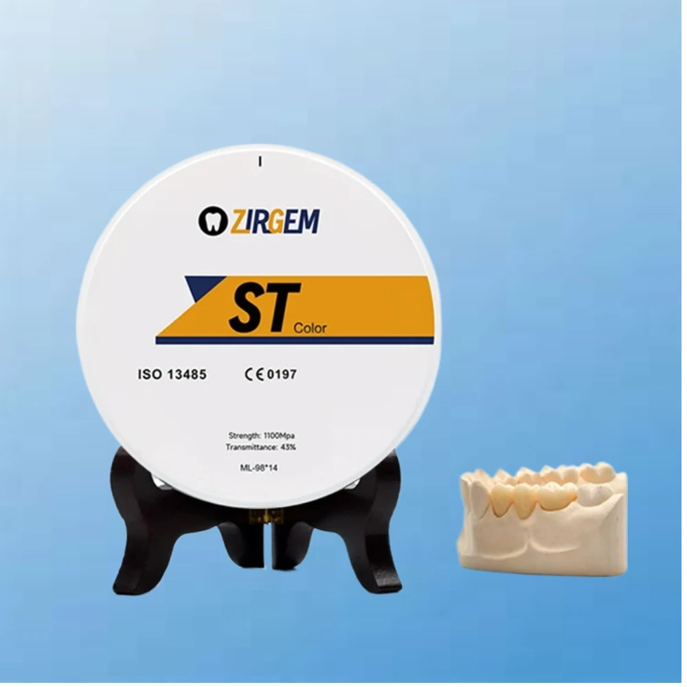 

ST Multilayer Zirconia Disc 98mm | Shades OM1–OM3 | Dental CAD/CAM Milling Material | Crown & Bridge Aesthetic Blocks
