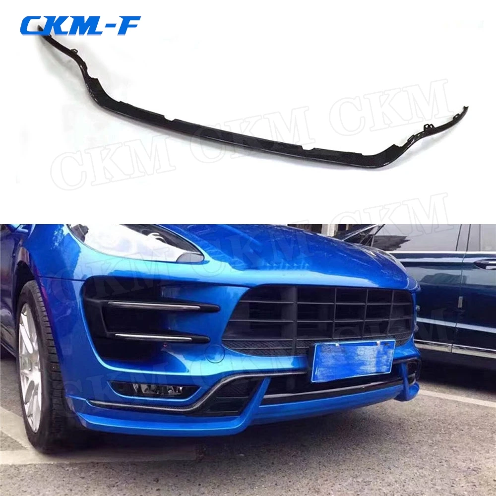 

Carbon Fiber Front Bumper Molding Air Knife Trim Strip Cover For Porsche Macan Turbo 2014-2018 Car Styling