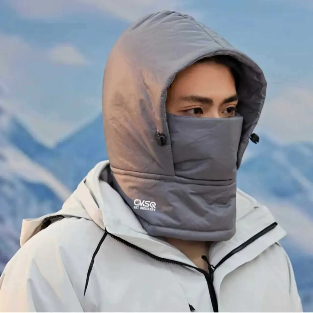 Hot Down Cotton Winter Warm Hat\ Unisex Waterproof Pullover Cap Neck Warmer Warm Ear Protection Hat Outdoor Cycling