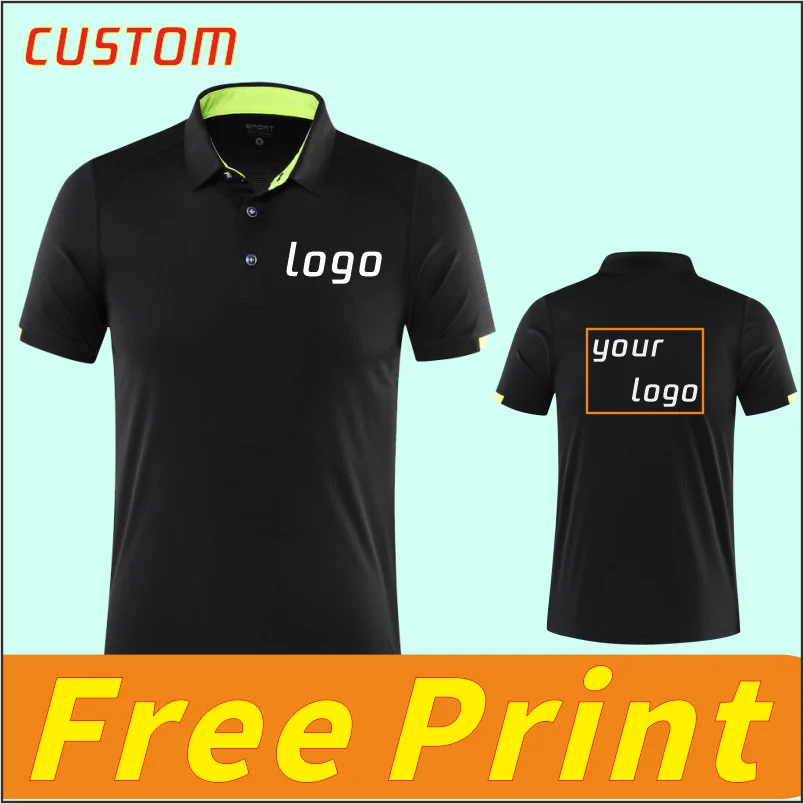 

Casual Quick Drying POLO Shirt Customized Print Logo Image Polo Collar Short Sleeve Breathable T-shirt Embroidered Work Suit