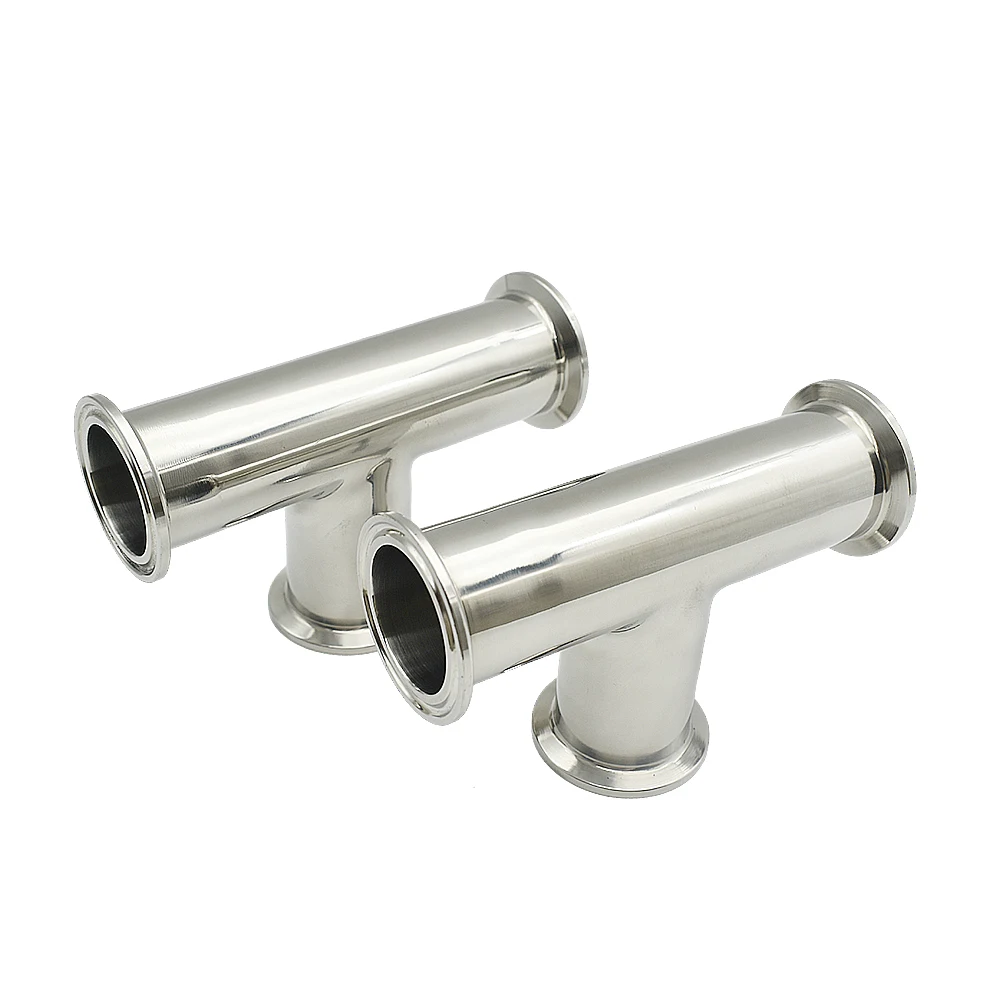 OD19mm-108mmSS304 316L Stainless Steel Sanitary Tee Fitting Triple Shaft Clamp  Homebrew Beer Craft Parts  Suitable For 1.5 