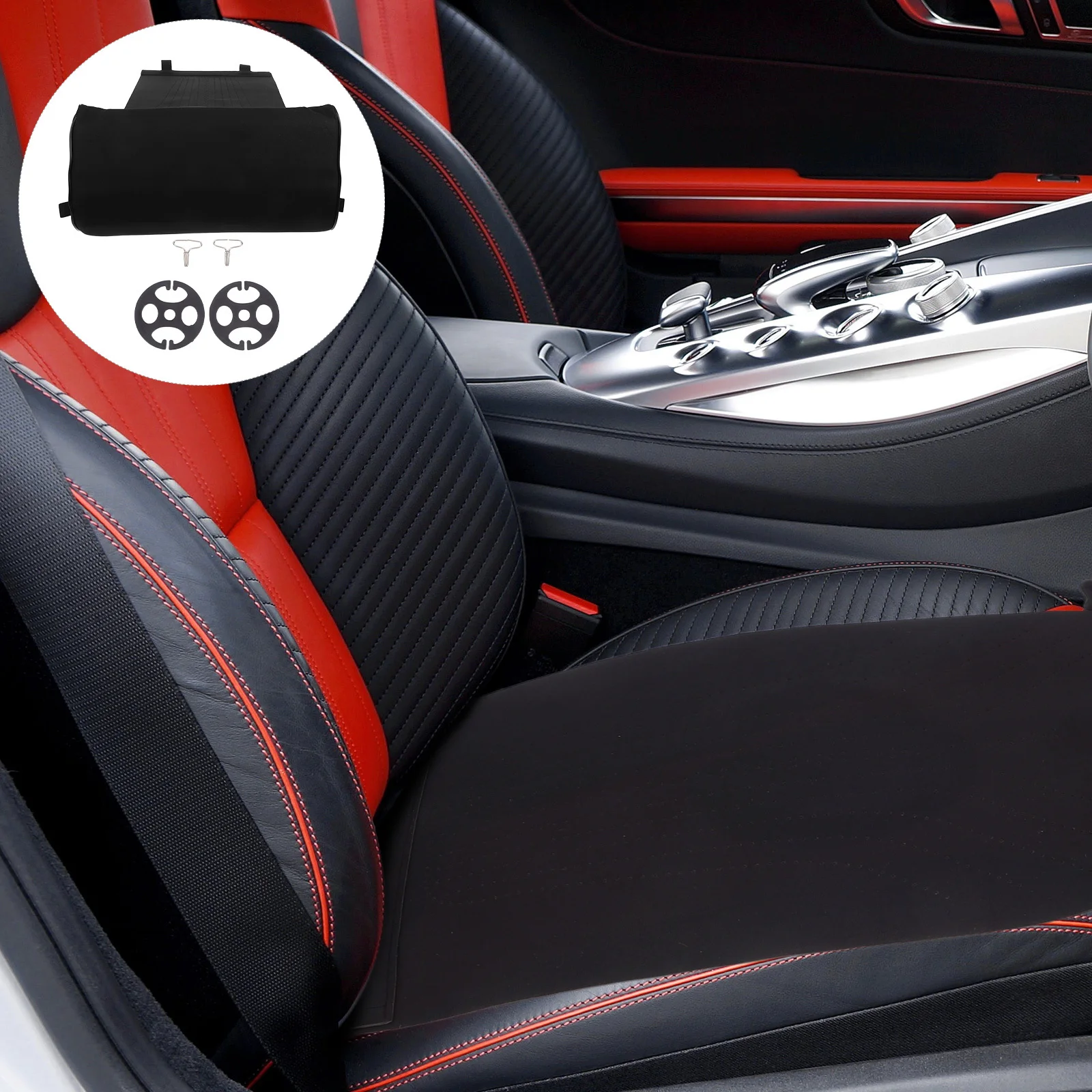 

Car Leg Extender Cushion Black Universal Fit For Driver Passenger Seat Suede Car Leg Rest Pad Automobile Seat Cushions