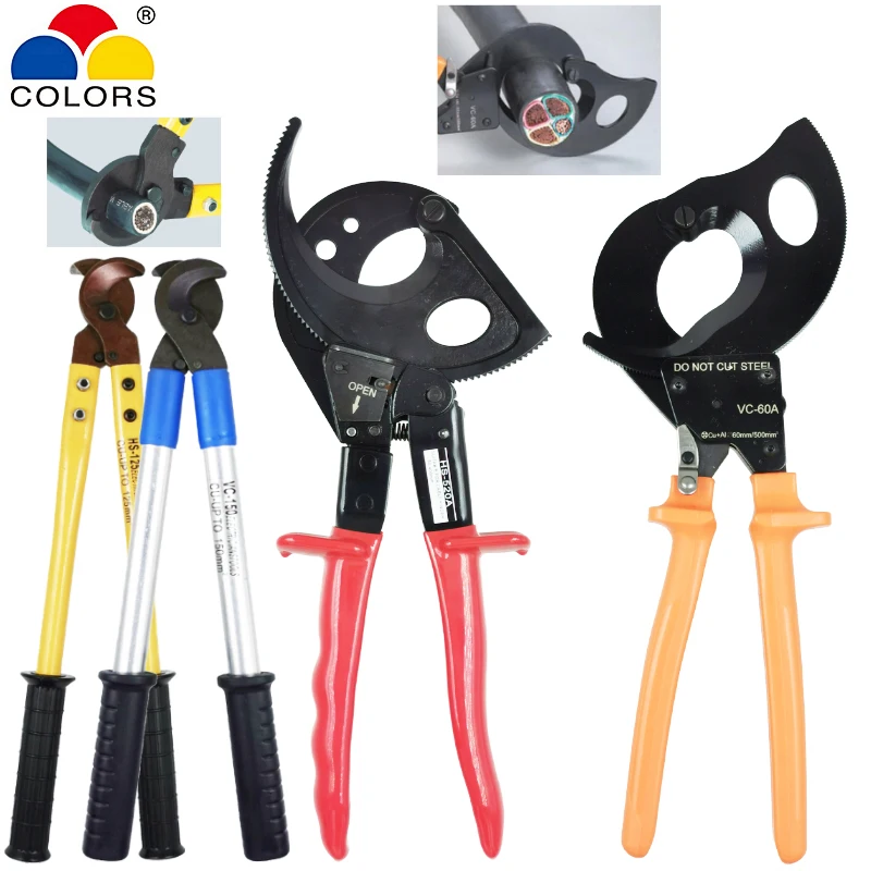 Large cable cutter pliers for 500mm2 copper and aluminum cables manual and automatic cutting pliers electrician hand tools