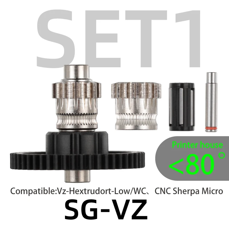 Mellow Hardened Steel Straight Gear Kit For Vz-Hextrudort-Low