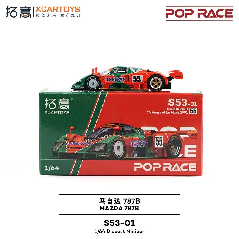 Tuo Yi POPRACE 1:64 Alloy Mazda 787B-91 Le Mans Champion Supercar Racing Model Toy Display Item Collectible Boys' Gift