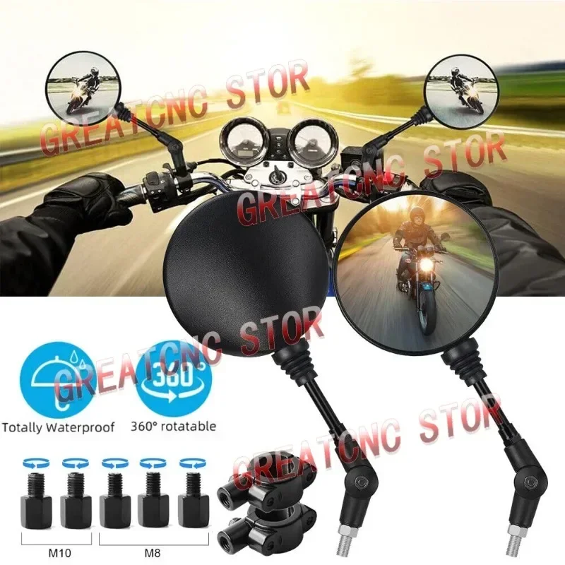 

E9 Rearview Mirrors For HONDA XRE 300 XR 650 600R 400 250 Motard CRF 250L 300L Rally Motorcycle Adjustable Side Rear View Mirror