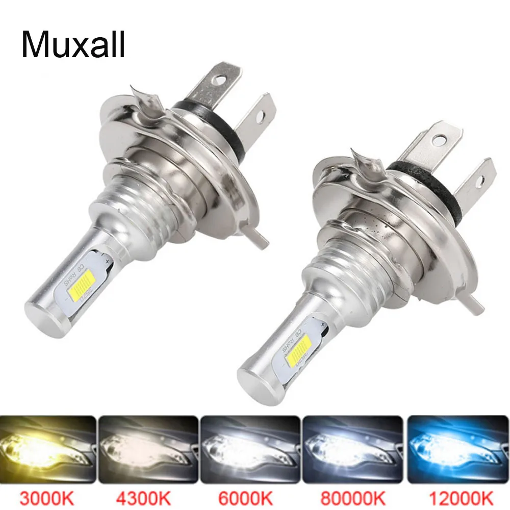 Muxall Turbo LED H7 H4 H11 HB3 9005 HB4 9006 Żarówka reflektora samochodowego Automatyczna motocyklowa lampa przeciwmgielna 20000 lm Wysoka moc