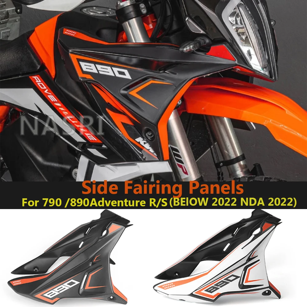 

Motorcycle Fairing Side Windscreen Panels Wind Deflector Plate Cover For 790adv 890adv 790 890 ADV Adventure R S Below 2022 2021