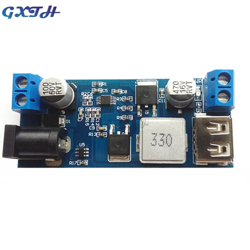 DC-DC convertitore Buck di alimentazione Step-Down da 24V/12V a 5V 5A sostituire il modulo di ricarica Step-down USB regolabile LM2596S per il telefono