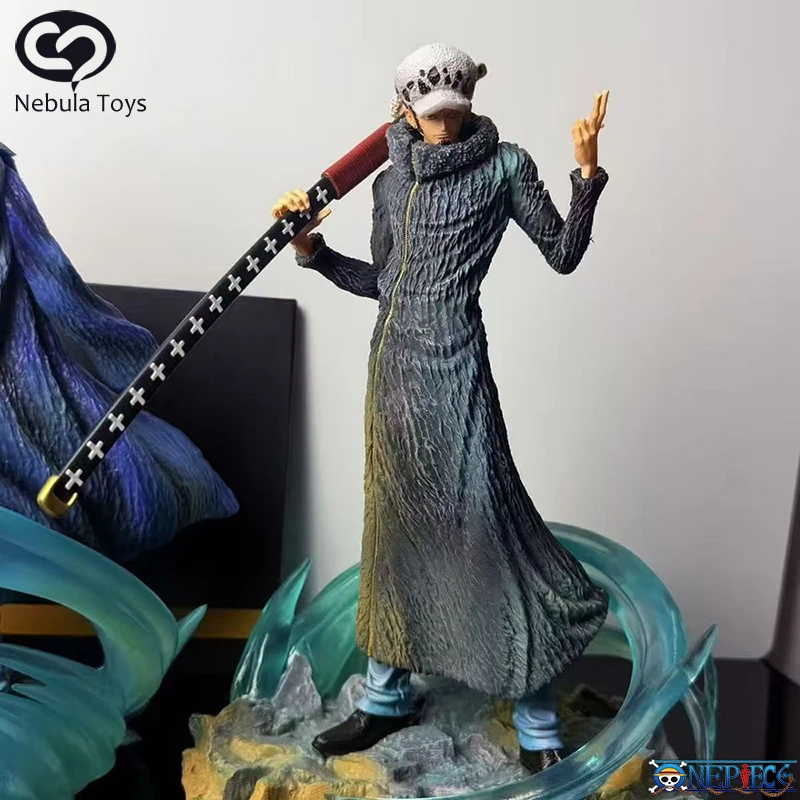 جديد أنيمي قطعة واحدة شخصيات القانون Trafalgar D قانون المياه الشكل تمثال جمع تمثال مكتب الديكور ألعاب أطفال هدايا عيد الميلاد