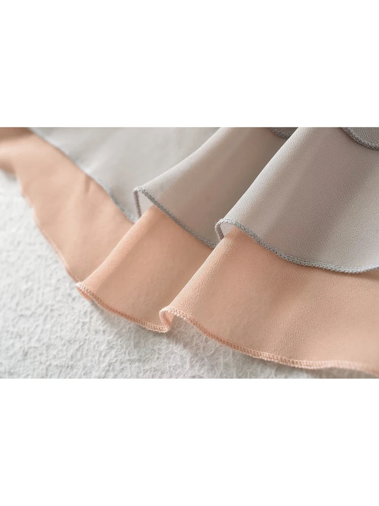 

Ele High Waist A-Line Skirt with Knot for Women Sli Slimming Versatile Polyester Fiber Casual Summer Dr