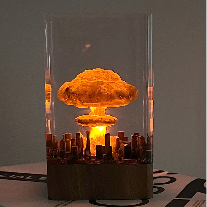 Mushroom Cloud Night Light for Bedroom Decoration Home Office Desk Decoration Education Accessories Kids Gifts Nuclear Explosio